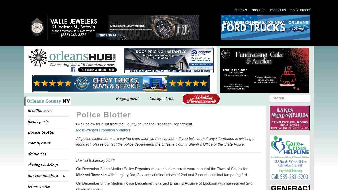 Police Blotter - Community News, Events, & Information | Orleans Hub